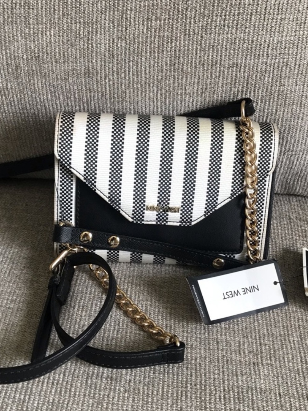 NWT Nine West Striped Crossbody Handbag